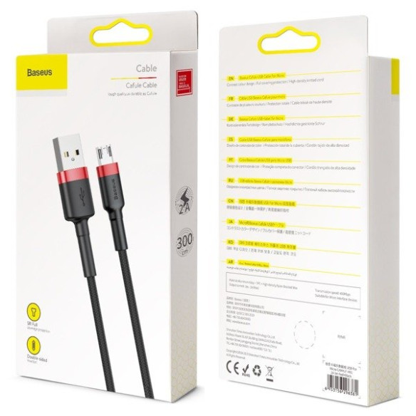 Baseus Cafule | Mocny kabel USB Micro dwustronny 2A 3m 