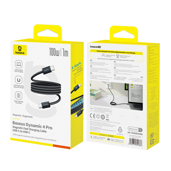 Baseus Dynamic 4 Pro | Kabel magnetyczny USB-C do USB-C 100W PD QC