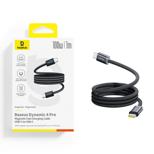 Baseus Dynamic 4 Pro | Kabel magnetyczny USB-C do USB-C 100W PD QC