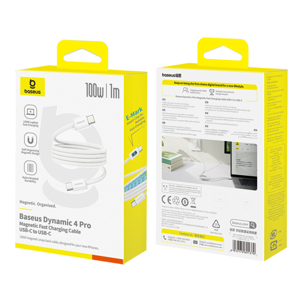 Baseus Dynamic 4 Pro | Kabel magnetyczny USB-C do USB-C 100W PD QC