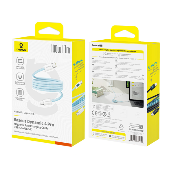 Baseus Dynamic 4 Pro | Kabel magnetyczny USB-C do USB-C 100W PD QC