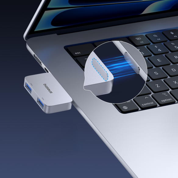 Baseus UltraJoy Series 2 | HUB Adapter USB-C do 2x USB 3.0 5Gb/s, OTG