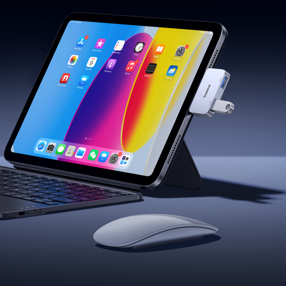 Baseus UltraJoy Series 2 | HUB Adapter USB-C do 2x USB 3.0 5Gb/s, OTG