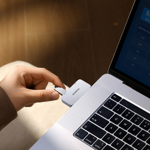 Baseus UltraJoy Series 2 | HUB Adapter USB-C do 2x USB 3.0 5Gb/s, OTG