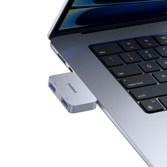 Baseus UltraJoy Series 2 | HUB Adapter USB-C do 2x USB 3.0 5Gb/s, OTG