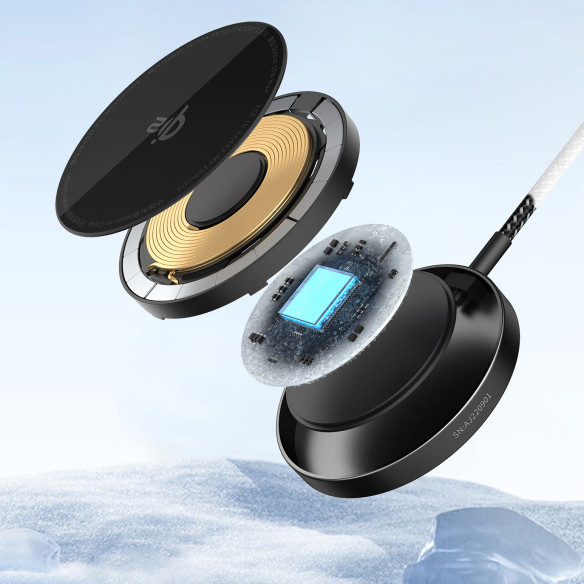 Baseus Simple Mini4 Air Magnetic Wireless Charger Qi2 15W Cluster Black