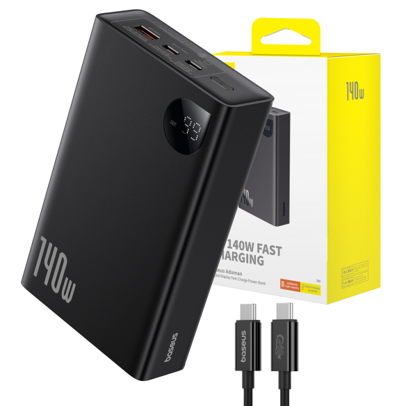 Baseus Adaman Digital Display | Power Bank 22800mAh 140W 2x USB-C, 1x USB-A