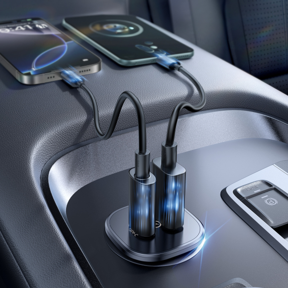 Baseus GoTrip | Ładowarka samochodowa USB-A USB-C PD 30W QC