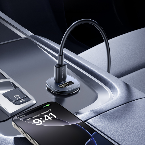 Baseus GoTrip | Ładowarka samochodowa USB-A USB-C PD 30W QC
