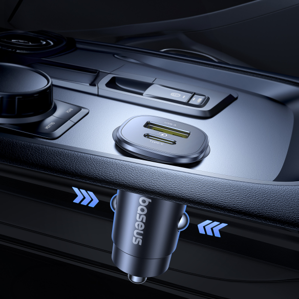 Baseus GoTrip | Ładowarka samochodowa USB-A USB-C PD 30W QC