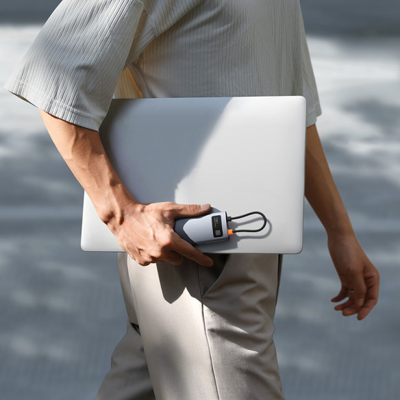 Baseus Metal Gleam Series 7-Port | HUB Adapter Przejściówka 7w1 USB-C do HDMI, 3x USB3.0, SD, TF, PD 100W