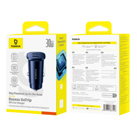 Baseus GoTrip | Ładowarka samochodowa USB-C USB typC 30W PD QC