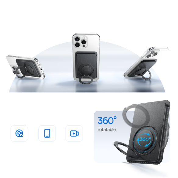 Baseus MagPro 3 | Magnetyczne etui do telefonu na karty dokumenty, podstawka MagSafe