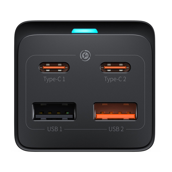 Baseus GaN3 Pro | Listwa zasilająca, ładowarka sieciowa 5 portów 65W USB-C USB-A AC