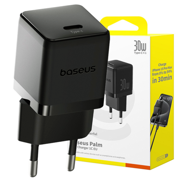 Baseus Palm | Szybka Ładowarka Sieciowa USB-C 30W PD QC