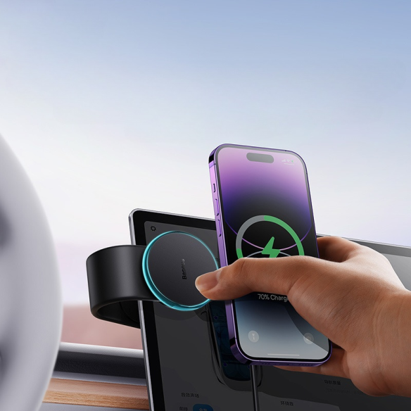 Baseus C02 Pro Series Uchwyt Z Bezprzewodowym Ładowaniem Cluster Black