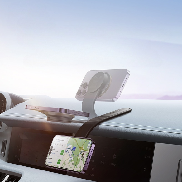 Baseus C02 Pro Series Uchwyt Z Bezprzewodowym Ładowaniem Cluster Black