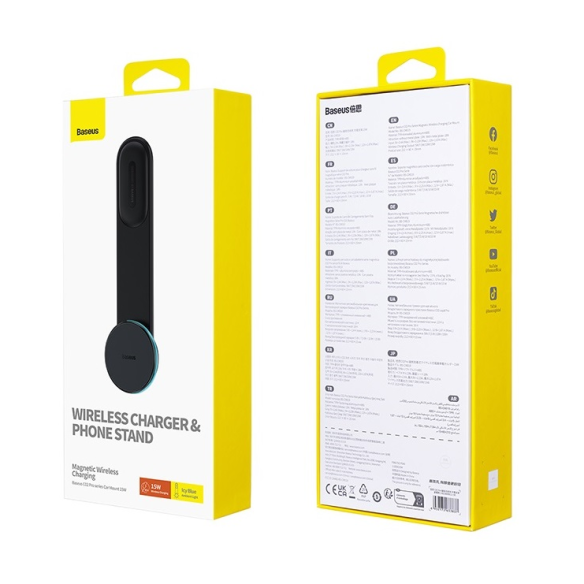 Baseus C02 Pro Series Uchwyt Z Bezprzewodowym Ładowaniem Cluster Black