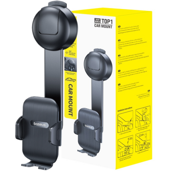 Baseus PrimeTrip C03 Air Mechaniczny Uchwyt Samochodowy (Suction Cup Version, Cosmic Black)