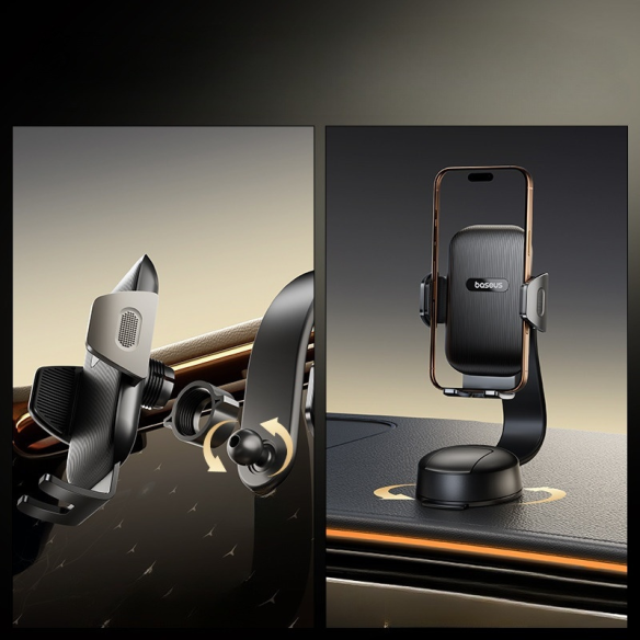 Baseus PrimeTrip C03 Air Mechaniczny Uchwyt Samochodowy (Suction Cup Version, Cosmic Black)