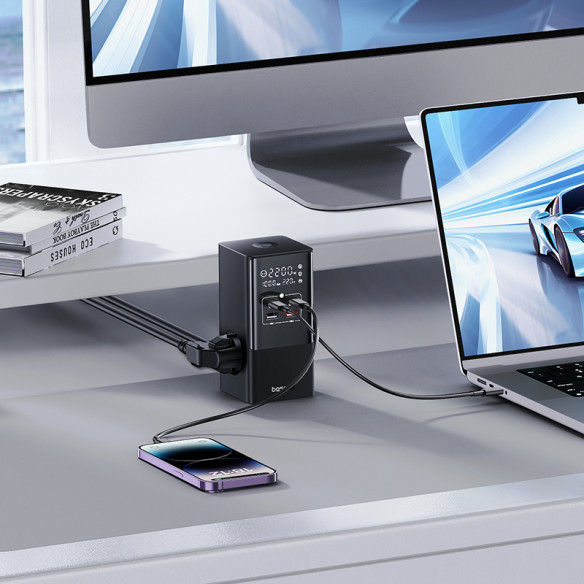 Baseus PowerCombo Listwa Zasilająca 1.5m EU Cluster Black