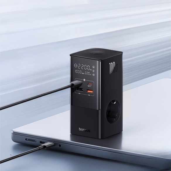 Baseus PowerCombo Listwa Zasilająca 1.5m EU Cluster Black