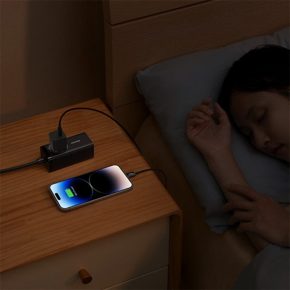 Baseus GaN5 Szybka Ładowarka Sieciowa Mini 1C 20W EU Cluster Black