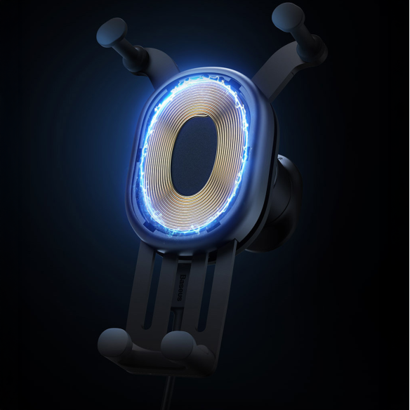 Baseus Stable Gravitional | Uchwyt samochodowy z ładowaniem bezprzewodowym Qi 15W do kratki nawiewu