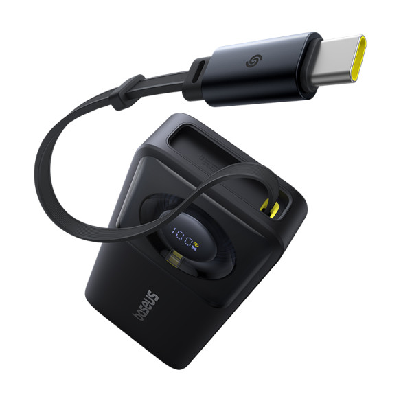 Baseus Free2Pull Power Bank with Retractable Cable 10000mAh 30W Cosmic Black