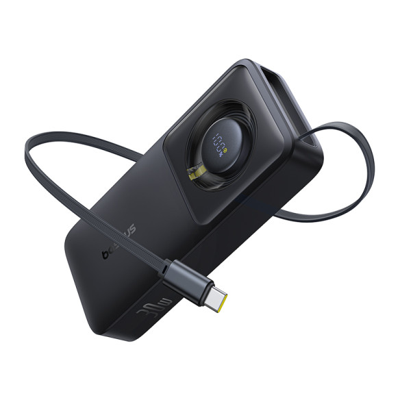 Baseus Free2Pull Power Bank with Retractable Cable 10000mAh 30W Cosmic Black
