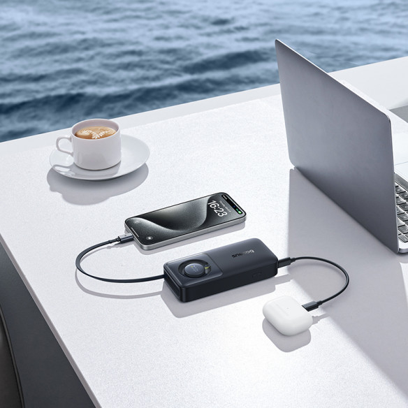 Baseus Free2Pull Power Bank with Retractable Cable 10000mAh 30W Cosmic Black