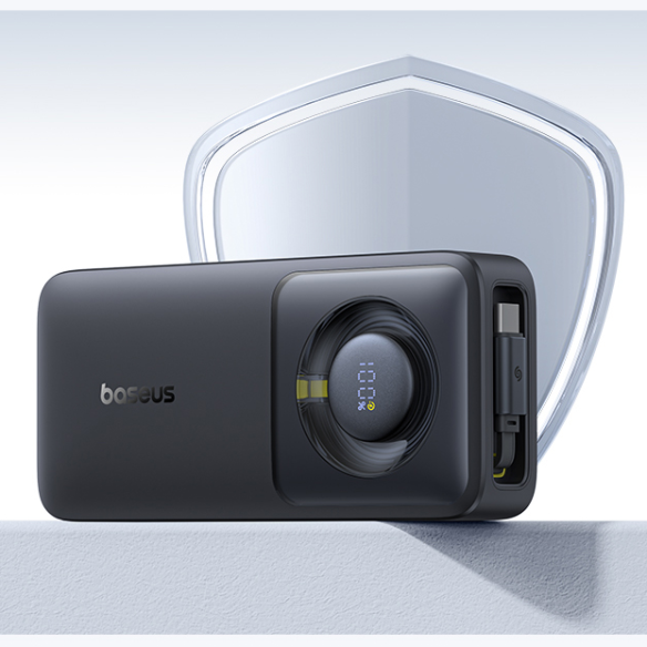 Baseus Free2Pull Power Bank with Retractable Cable 10000mAh 30W Cosmic Black