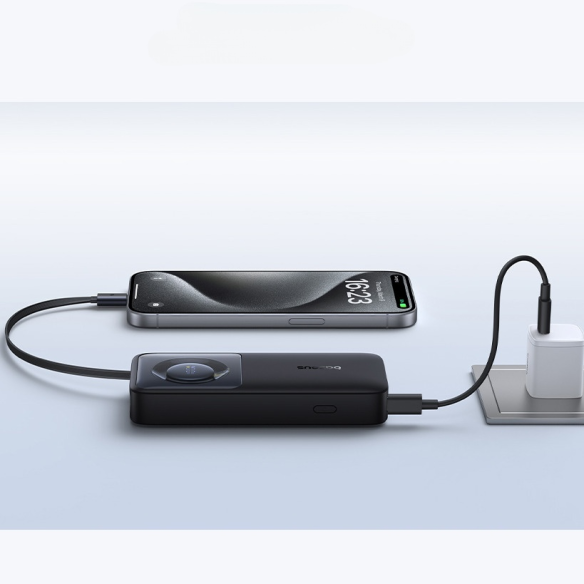 Baseus Free2Pull Power Bank with Retractable Cable 10000mAh 30W Cosmic Black