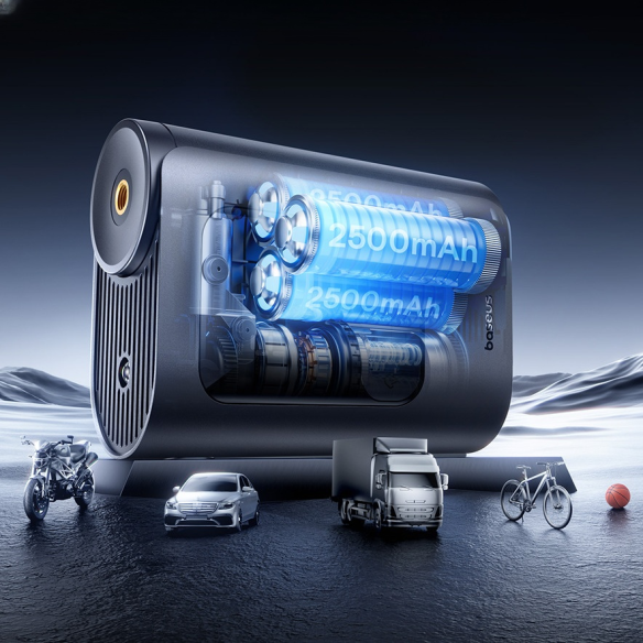 Baseus GoTrip VA1 Super Mini Kompresor 22-Cylinder Cosmic Black	