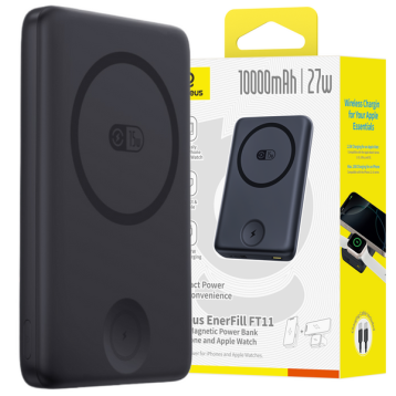 OS-Baseus EnerFill FT11 Power Bank Z Ładowaniem Indukcyjnym 10000mAh 27W Cosmic Black