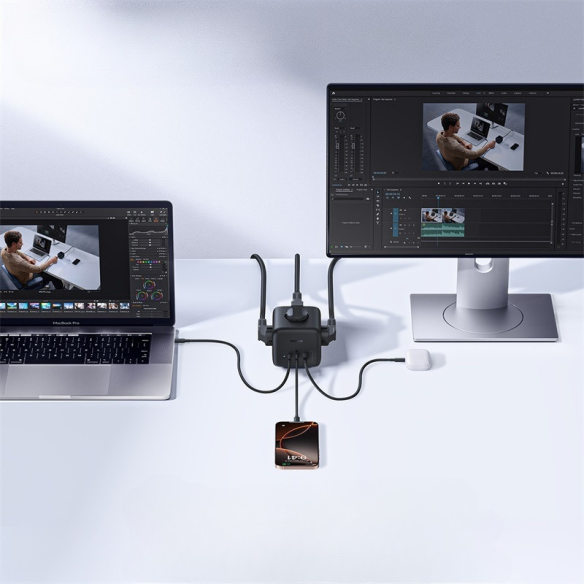 OS-Baseus EnerFill FA11 Kostka Ładująca 3AC+1U+1C 67W 1.5m EU Cosmic Black