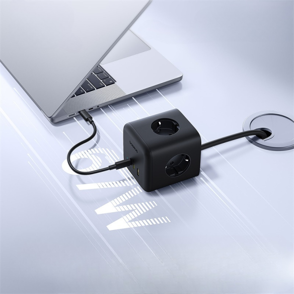 OS-Baseus EnerFill FA11 Kostka Ładująca 3AC+1U+1C 67W 1.5m EU Cosmic Black