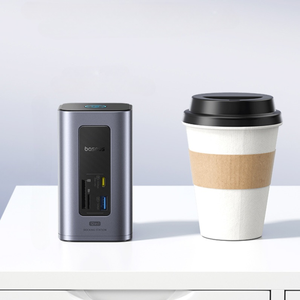 OS-Baseus NU1 Air Spacemate Stacja Dokująca 12w1 Space Grey