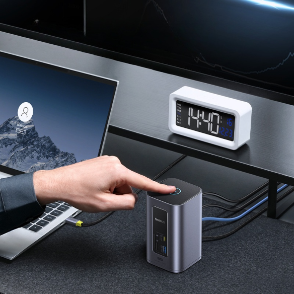 OS-Baseus NU1 Air Spacemate Stacja Dokująca 12w1 Space Grey