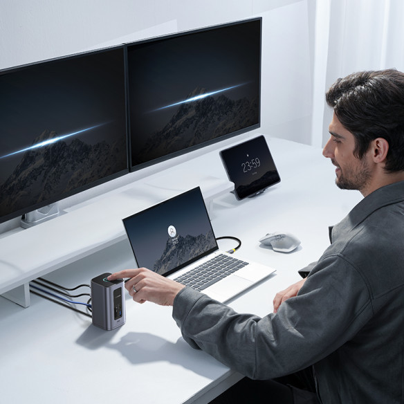 OS-Baseus NU1 Air Spacemate Stacja Dokująca 12w1 Space Grey