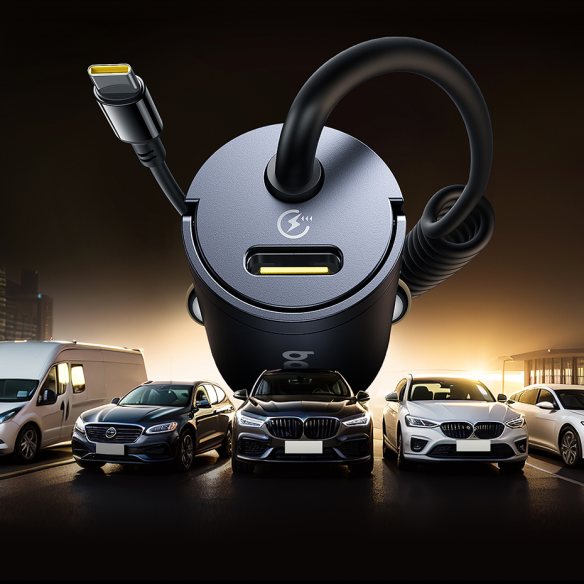 Baseus Tiny Star Mini Ładowarka Samochodowa (C+C Cable Included) 30W Cosmic Black