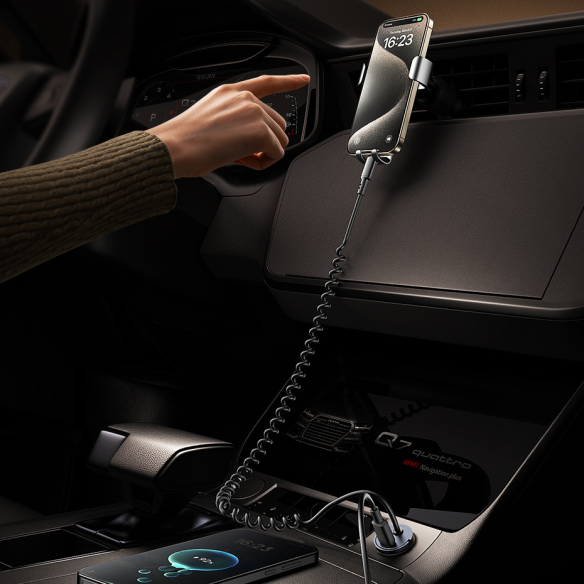 Baseus Tiny Star Mini Ładowarka Samochodowa (C+C Cable Included) 30W Cosmic Black