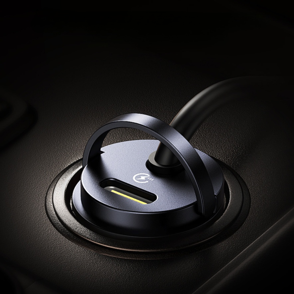 Baseus Tiny Star Mini Ładowarka Samochodowa (C+C Cable Included) 30W Cosmic Black