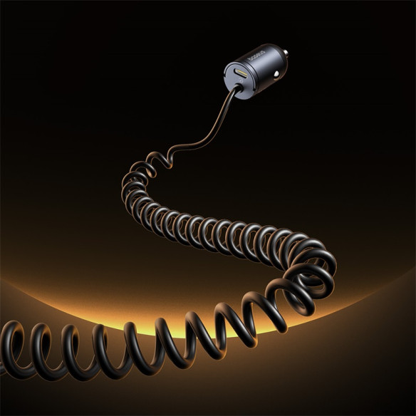 Baseus Tiny Star Mini Ładowarka Samochodowa (C+C Cable Included) 30W Cosmic Black