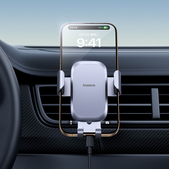OS-Baseus Metal Age Go Uchwyt Grawitacyjny Do Kratki Outlet Version Space Grey