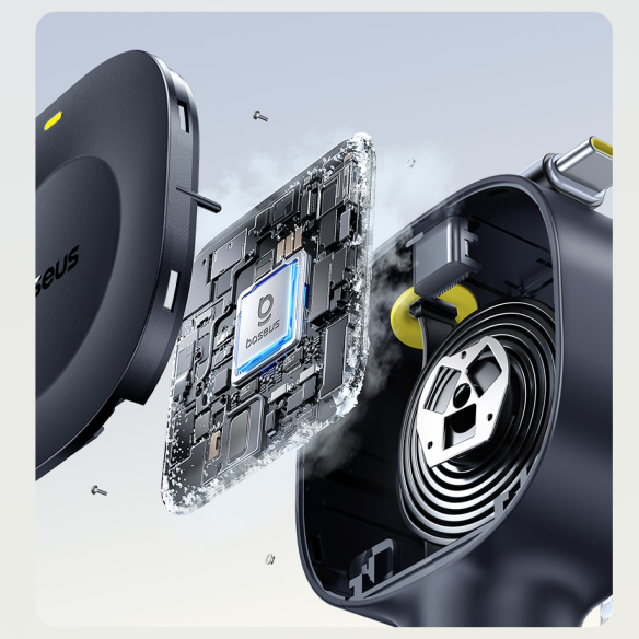 Baseus PrimeTrip VR2 Ładowarka Samochodowa Z ?Wysuwanym Kablem C+C 30W Cosmic Black