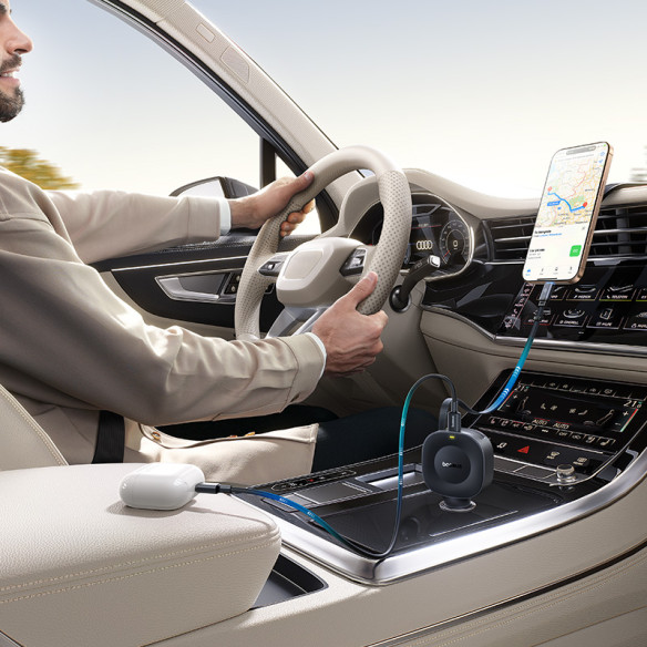 Baseus PrimeTrip VR2 Ładowarka Samochodowa Z ?Wysuwanym Kablem C+C 30W Cosmic Black