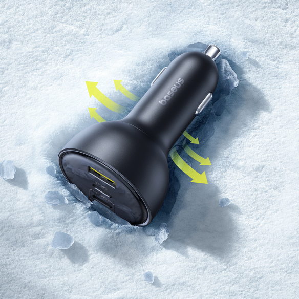 Baseus Multi-Port Fast Charge Ładowarka Samochodowa C+C+U 152.5W Set Cluster Black