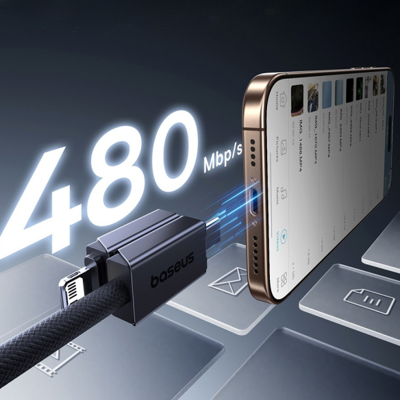 Baseus Versatile Two-for-Two Fast Kabel 4w1 U+C to C+L 60W 1m Cosmic Black