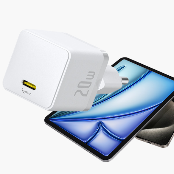 Baseus Palm Szybka Ładowarka Sieciowa 1C 20W EU Moon White